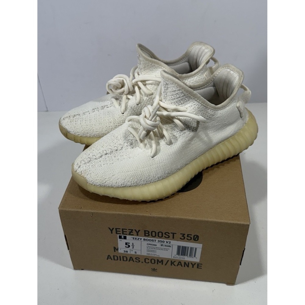 Adidas Yeezy Boost 350 V2 Cream White Triple White Size 5.5 Men's USED